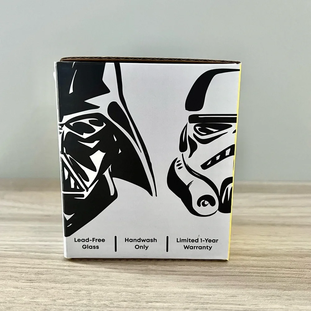 JoyJolt Star Wars Dark Side Monochrome Short Drinking Glasses - Set of 2
